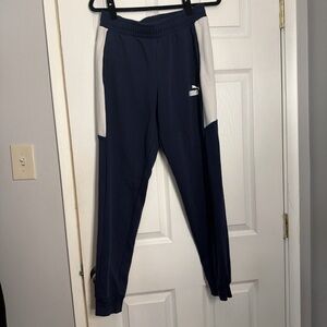 Puma Blue and White Joggers